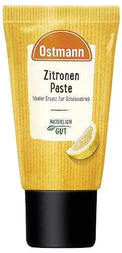 Ostmann Gewürze - Zitronenpaste aus natürlichen Zutaten, mit 38 % Zitronenschalen, Zitronen-Aroma für Backwaren und Desserts - 50 g in praktischer Dosier-Tube Ostmann Gewürze - Zitronenpaste aus natürlichen Zutaten, mit 38 % Zitronenschalen, Zitronen-Aroma für Backwaren und Desserts - 50 g in praktischer Dosier-Tube von Ostmann