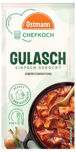 Ostmann Gewürze x Chefkoch - Gulasch Gewürzzubereitung | Abgestimmt auf 4 Portionen | Inklusive Schritt-für-Schritt-Rezept und Mengenangaben | 12 g im Beutel von Ostmann