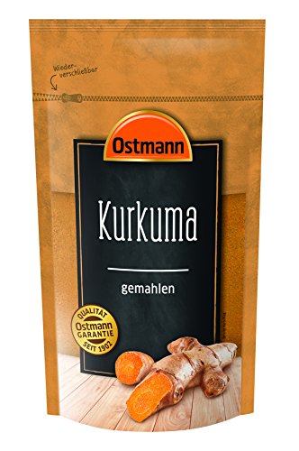 Ostmann Kurkuma gemahlen 250 g, feines Kurkuma-Pulver, Gewürz für indische Gerichte & Curry, getrocknet & gemahlen für Goldene Milch von Ostmann