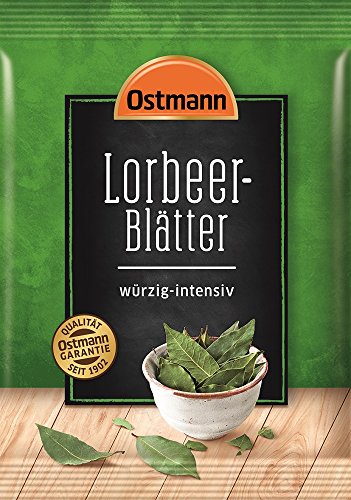 Ostmann Lorbeerblätter ganz Lorbeer-Blatt zum Fleisch einlegen Extra-Gewürz für Marinaden, für Suppen, Eintöpfe und Braten, getrocknet, Menge: 5 Stück x 11 g Ostmann Lorbeerblätter ganz Lorbeer-Blatt zum Fleisch einlegen Extra-Gewürz für Marinaden, für Suppen, Eintöpfe und Braten, getrocknet, Menge: 5 Stück x 11 g von Ostmann