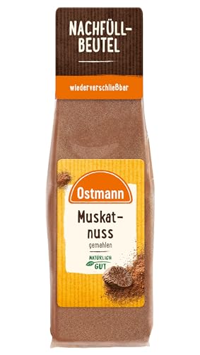 Ostmann Gewürze - Muskatnuss gemahlen | Ideal zum Würzen von Kartoffelgerichten | Zum Nachfüllen der Streudose | 50 g im wiederverschließbaren Beutel Ostmann Gewürze - Muskatnuss gemahlen | Ideal zum Würzen von Kartoffelgerichten | Zum Nachfüllen der Streudose | 50 g im wiederverschließbaren Beutel von Ostmann