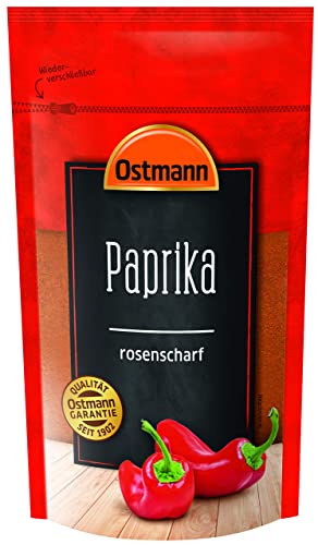 Ostmann Paprika rosenscharf 250 g, gemahlenes Paprikapulver, feurig scharfes Paprikagewürz, für Dips, Gemüse & Fleisch von Ostmann