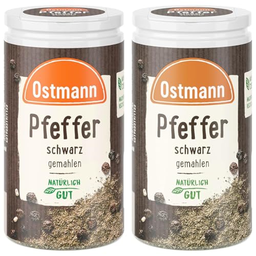 Ostmann Pfeffer schwarz gemahlen, 40 g (Verpackungsdesign kann abweichen) (Packung mit 2) von Ostmann