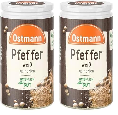Ostmann Pfeffer weiß gemahlen, 45 g (Packung mit 2) von Ostmann