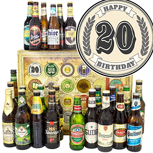 20. Geburtstagsgeschenk/Bier Set Welt und DE / 20-Geburtstag Geschenke Frau/Bier Adventskalender 2023 von ostprodukte-versand