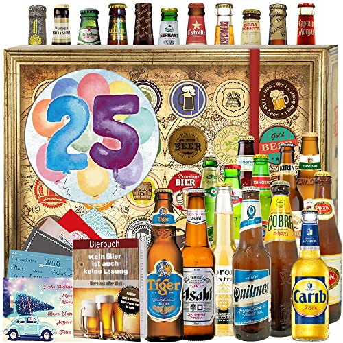 25. Geburtstagsgeschenk + 24 Biere aus der Welt + 25 Geburtstag Geschenke + Bier Geschenk Adventskalender 2023 von ostprodukte-versand