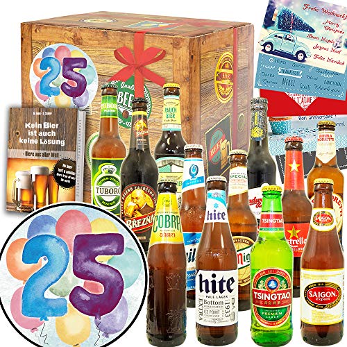 25. Geburtstagsgeschenk - 12x Biere der Welt - Geschenke zum 25 Geburtstag Bier von ostprodukte-versand