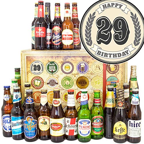 29. Geburtstagsgeschenk + 24 Biersorten der Welt + Geschenk für Männer lustig + Adventskalender 2023 Bier von ostprodukte-versand