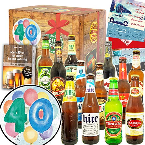 40. Geburtstag - Ideen Geschenk Freund - Bier Paket Welt von ostprodukte-versand