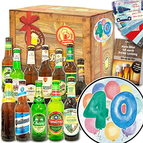 40. Geburtstag ++ Geschenk 12x Bier Welt und DE ++ 60ter Geburtstag Geschenke von ostprodukte-versand