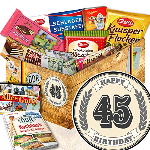 ostprodukte-versand 45. Geburtstagsgeschenk/Ostpaket Schoko/Geschenke zum 45 Geburtstag Frau von ostprodukte-versand