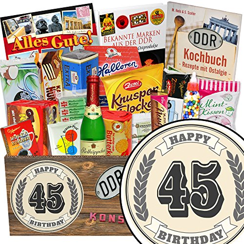 ostprodukte-versand 45. Geburtstag/Süsses aus dem Osten / 45-Geburtstag lustige Geschenke von ostprodukte-versand