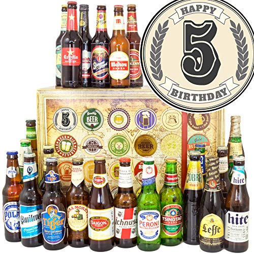 5. Geburtstagsgeschenk + 24 Biere aus aller Welt + Geschenke Geburtstag + Kalender Weihnachten Bier 2024 2025 von ostprodukte-versand