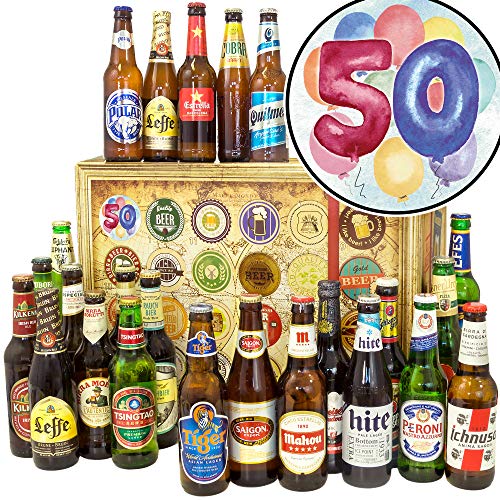 50. Geburtstag - 24 Bier aus aller Welt - Zum 50. Geburtstag für Männer - Adventskalender 2024 2025 Bier Männer von ostprodukte-versand