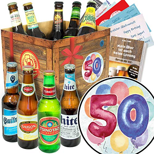50. Geburtstag/Bier der Welt/Geschenke zum 50 Geburtstag Frauen von ostprodukte-versand