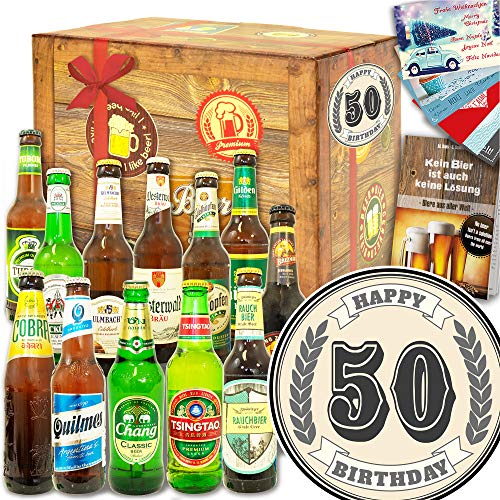 50. Geburtstag ++ 12 Biere Welt & DE ++ Geschenke 50. Geburtstag von ostprodukte-versand