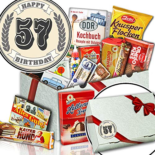 ostprodukte-versand 57. Geburtstag Geschenk + Süßigkeiten Geschenkset DDR + 57 Geburtstag Mann von ostprodukte-versand