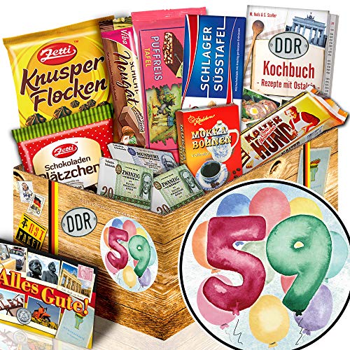 ostprodukte-versand Geschenk zum 59. / Ost Paket Schoko / Geburtstags Geschenke 59 Jahre von ostprodukte-versand