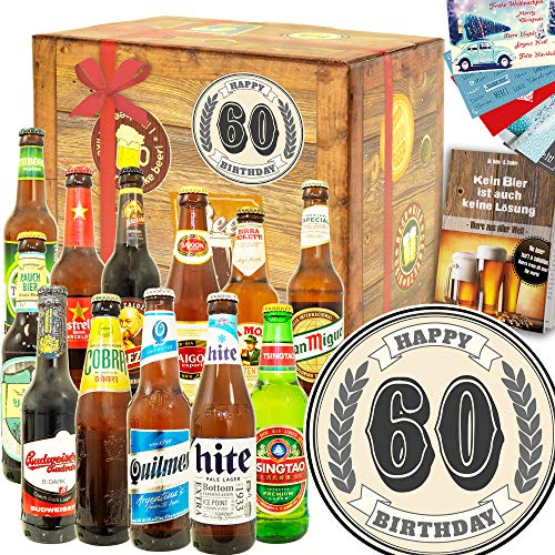 60. Geburtstag + Bier Geschenk Welt + Geschenke zum 60 Geburtstag von ostprodukte-versand