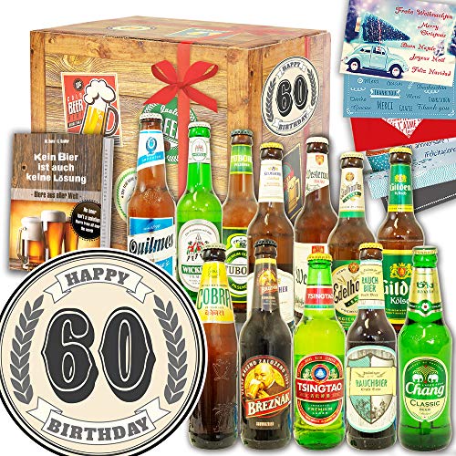 60. Geburtstag - Biergeschenk Welt und DE - Geschenke 60. Geburtstag von ostprodukte-versand