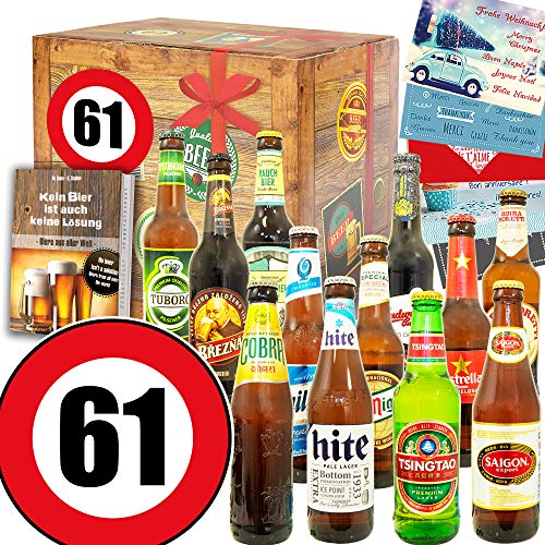 61. Geburtstag Geschenk + 12x Biere der Welt + Geschenke zum 61 Geburtstag Mann von ostprodukte-versand