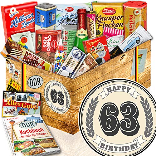 ostprodukte-versand 63. Geburtstag + DDR Box Suessigkeiten + Geburtstag witzige Geschenke von ostprodukte-versand