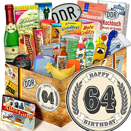 ostprodukte-versand Geburtstagsgeschenk 64. / Box 24tlg. / 64ter Geburtstag Geschenke von ostprodukte-versand