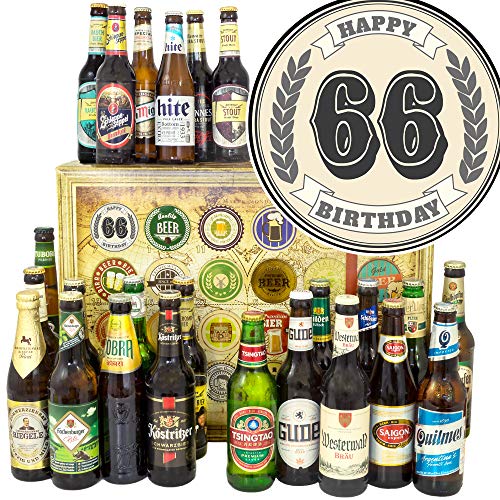 66. Geburtstagsgeschenk / 24x Biere DE und Welt / 66-Geburtstag Geschenke Mann/Bier Kalender 2023 Weihnachten von ostprodukte-versand