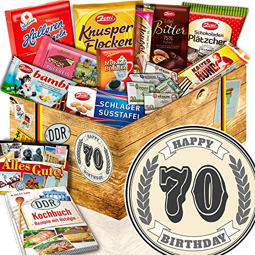 70. Geburtstagsgeschenk - Korb DDR Schoko - 70-Geburtstag Geschenk Frauen 70. Geburtstagsgeschenk - Korb DDR Schoko - 70-Geburtstag Geschenk Frauen von ostprodukte-versand
