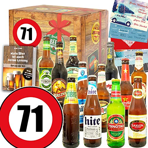 71. Geburtstag Geschenk - 12 Biere aus aller Welt - Geschenke zum 71 Geburtstag von ostprodukte-versand