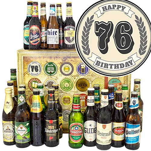 76. Geburtstagsgeschenk/Bierbox DE und Welt/Geschenke 76. Geburtstag Mann/Advent Kalender 2023 Bier von ostprodukte-versand
