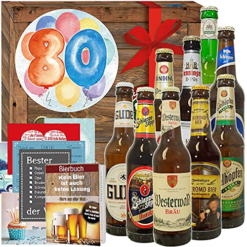 Geschenke zum 80. / Biergeschenke mit Biersorten aus Deutschland von ostprodukte-versand