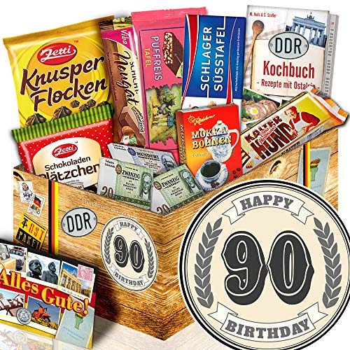 ostprodukte-versand Geschenk zum 90. / DDR Schoko Artikel/Geschenke 90 Geburtstag Frauen lustig von ostprodukte-versand