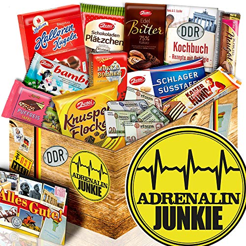 ostprodukte-versand Adrenalinjunkie + Schokolade aus der DDR + Geschenk für Ihn zum Männertag von ostprodukte-versand