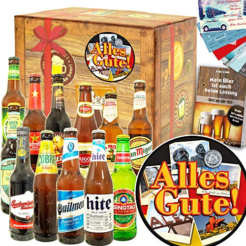 Alles Gute ++ 12 Biere der Welt ++ Bierbox + 12x Biere der Welt + Geschenk Idee von ostprodukte-versand