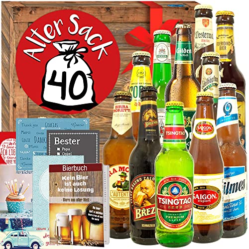 Alter Sack 40 ++ Geschenk 12x Bier Welt und DE ++ Alter Sack 40 Jahre von ostprodukte-versand