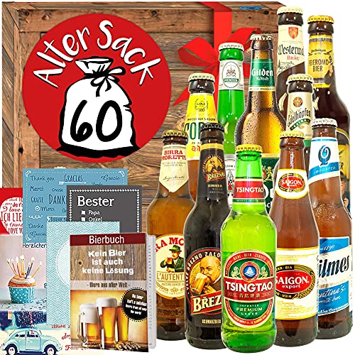 Alter Sack 60 ++ 12er Bierbox Welt und DE ++ Geschenkidee Männer von ostprodukte-versand