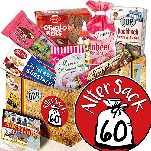 ostprodukte-versand Alter Sack 60 - Süßigkeiten Set DDR - Geschenkidee Männer von ostprodukte-versand