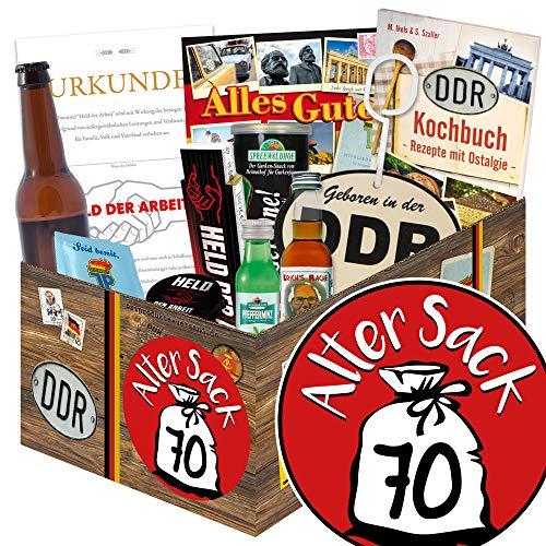 ostprodukte-versand Alter Sack 70 ++ Geschenkbox für Herren ++ Geschenke Männer DDR von ostprodukte-versand