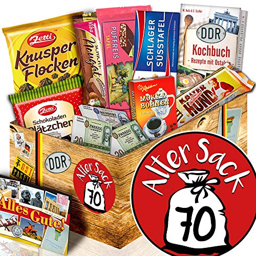 ostprodukte-versand Alter Sack 70 - DDR Schokoladen Geschenk - Geschenk für Herren von ostprodukte-versand