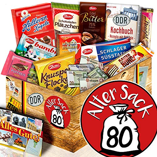 Alter Sack 80 ++ Geschenk 80 Opa ++ Präsentkorb Schokolade DDR L Alter Sack 80 ++ Geschenk 80 Opa ++ Präsentkorb Schokolade DDR L von ostprodukte-versand