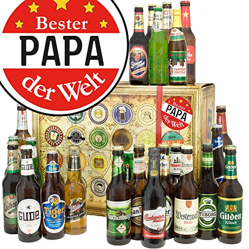 Bester Papa / 24x Bier DE und Welt/Geburtstagsgeschenke für Ihn/Advent Kalender 2023 Bier von ostprodukte-versand