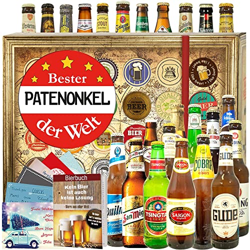 Bester Patenonkel/Bier Adventskalender 2023 mit Bieren der Welt und Deutschland / 24 x Biere DE und Welt von ostprodukte-versand