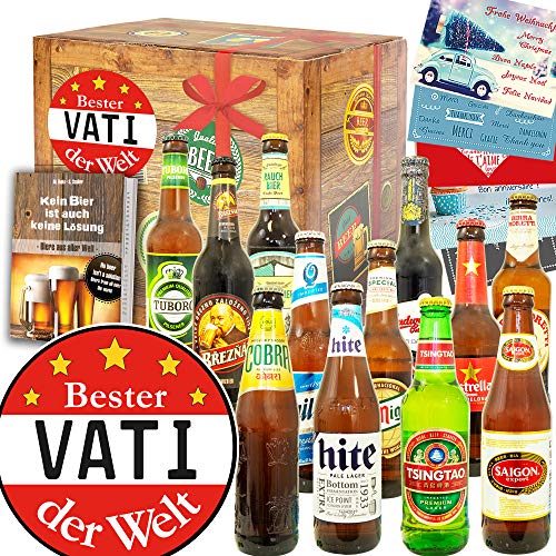 Bester Vati + 12 Biersorten Welt + Geschenkideen für Geburtstag von ostprodukte-versand