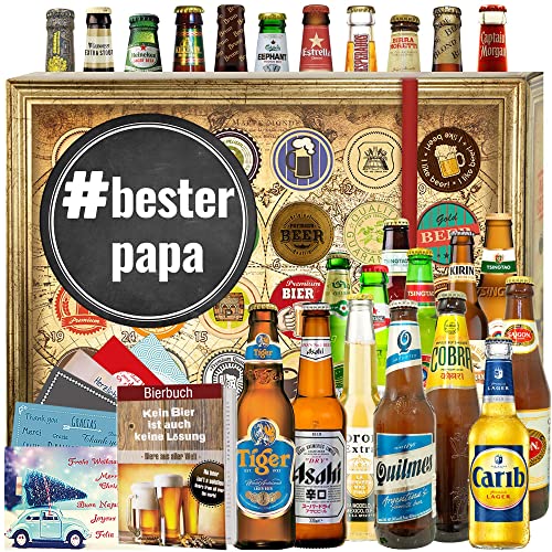 BesterPapa - Vater Geschenke Geburtstag - 24x Bier aus aller Welt - Bier Adventskalender 2023 Männer von ostprodukte-versand