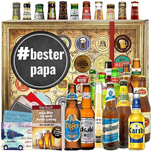 BesterPapa - Vater Geschenke Geburtstag - 24x Bier aus aller Welt - Bier Adventskalender 2024 2025 Männer von ostprodukte-versand