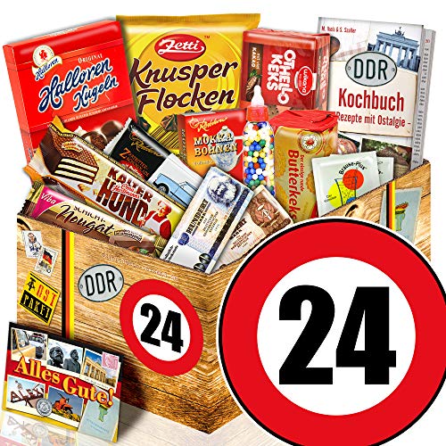 ostprodukte-versand DDR Geschenk - Zahl 24 - Geburtstag Bruder - Süßigkeiten Set von ostprodukte-versand