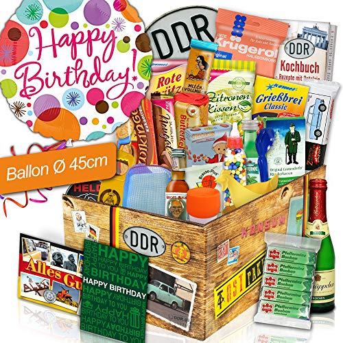 DDR Geschenkset 24 tlg. / DDR Box/Happy Birthday Ballon/DDR Produkte DDR Geschenkset 24 tlg. / DDR Box/Happy Birthday Ballon/DDR Produkte von ostprodukte-versand