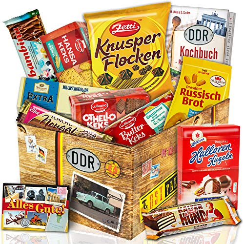 ostprodukte-versand DDR Keks Box mit DDR Waren - Geschenkset DDR mit Kultprodukten von ostprodukte-versand