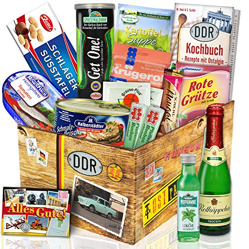 ostprodukte-versand „DDR SPEZIALITÄTEN BOX“ Waren DDR/Geschenkideen für Freundin zu Geburtstag Schokolade von ostprodukte-versand